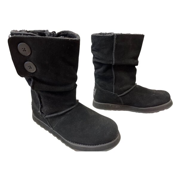 Skechers Womens Black Suede Winter Boots Sz 9 SKU 9001 - Picture 4 of 15